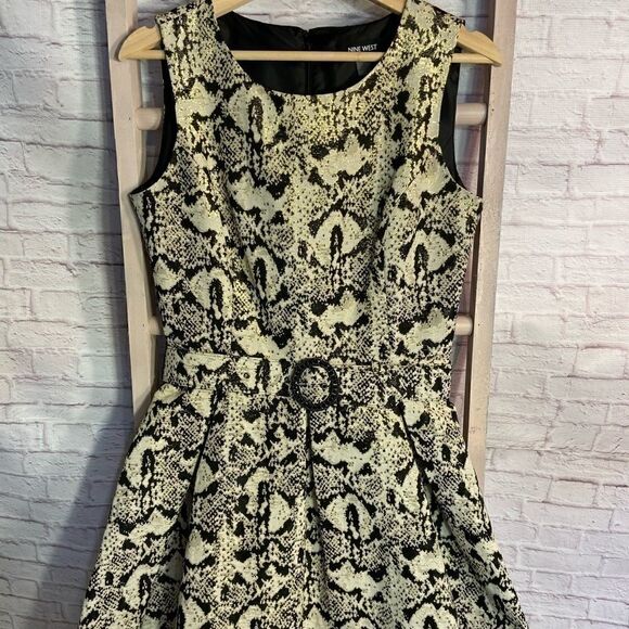 💝 3/$75 Nine West Metallic Fit and Flare Dress - Picture 1 of 7